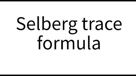 Selberg trace formula