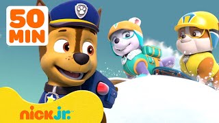 Paw Patrol Outdoor Fun & Rescues! 🌲 W/ Chase, Everest & Rubble | 50 Minute Compilation | Nick Jr.