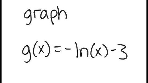 Logarithmic Functions: Graph g(x) = - ln (x) - 3