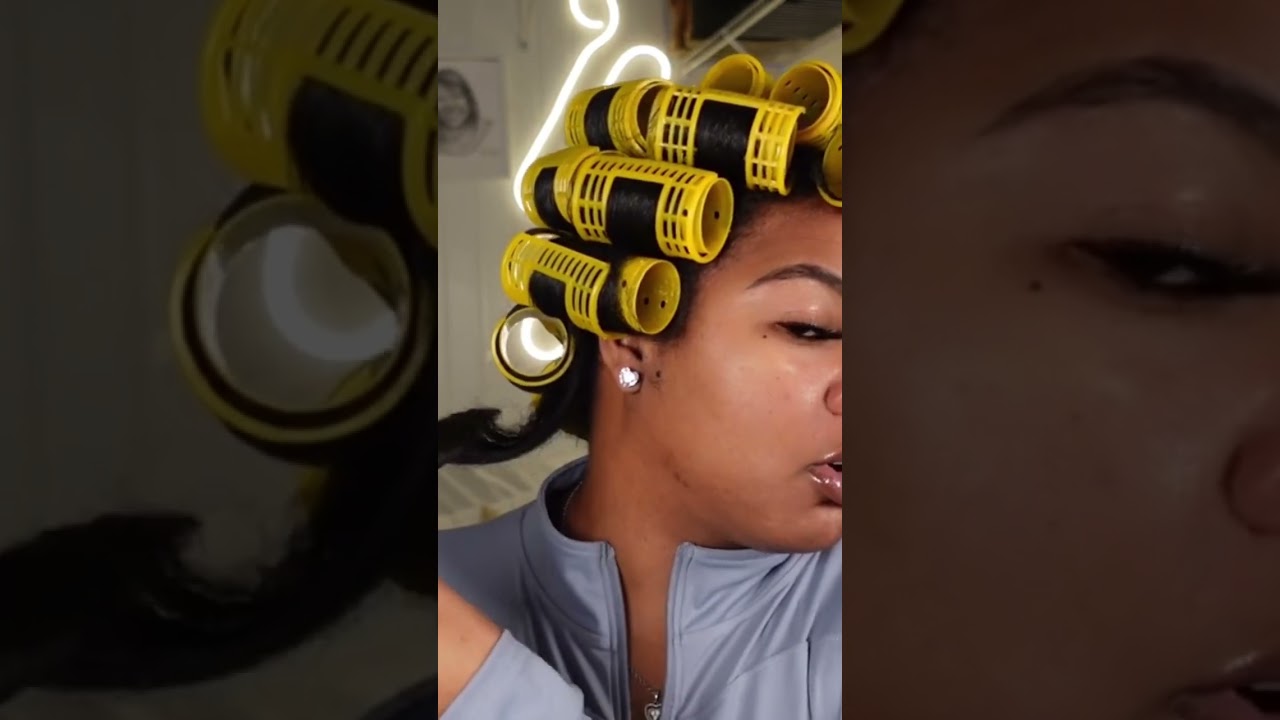 Snap on Rollers in my natural hair 
