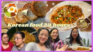 Eating Korean Food for 24 hours | Meenakshi Rathore