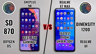 Realme X7 Max vs OnePlus 9R Speedtest Comparison! Dimensity 1200 vs Snapdrgaon 870 | Crazy Fast! 😱⚡️