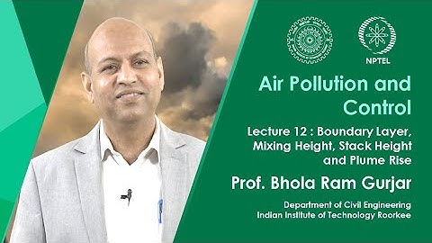 Lecture 12: Boundary Layer, Mixing Height, Stack Height and Plume Rise