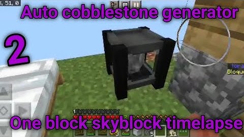Auto cobblestone generator | Modded one block skyblock timelapse part-2 | Minecraft | PE DEVIL Gemz
