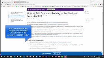 Add Command Routing to the Windows Forms Control - C++/CLI version
