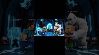 Loco Blanco y Steve pelean por el bebé aldeano en una batalla sin fin #minecraft #veo3 #capybara