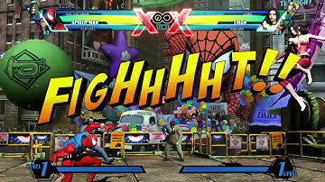 ULTIMATE MARVEL VS. CAPCOM 3 Spiderman,Sentinel,Doctor Doom Requested Gameplay