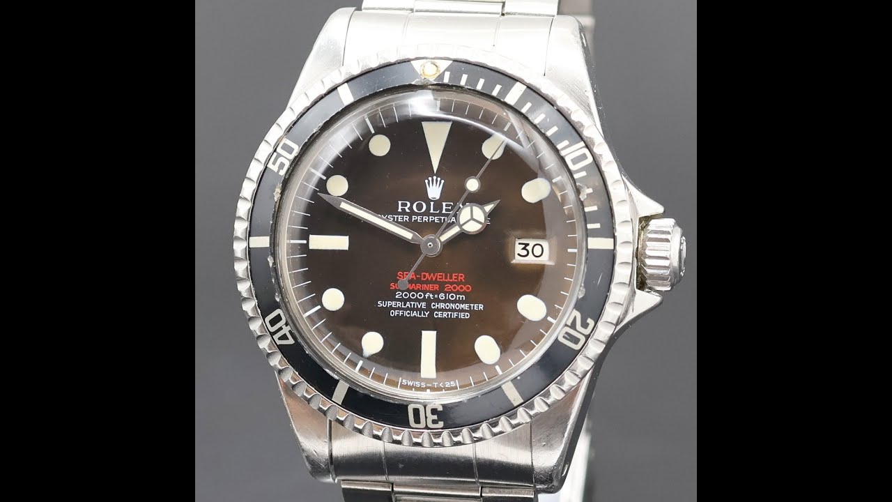 Rolex Double Red Sea-Dweller Thin-Case 1665 - YouTube