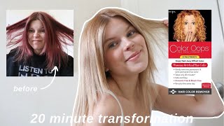 removing my red hair using COLOR OOPS! | step by step guide