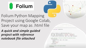 Folium Python Mapping Project using Google Colab, Save your map as .html file - Easy & Quick Project
