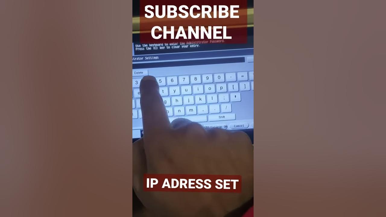 HOW TO IP ADDRESS SETTING KONICA MINOLTA BIZHUB C258 YouTube