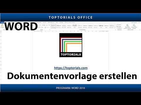 Dokumentenvorlage In Word Erstellen Youtube