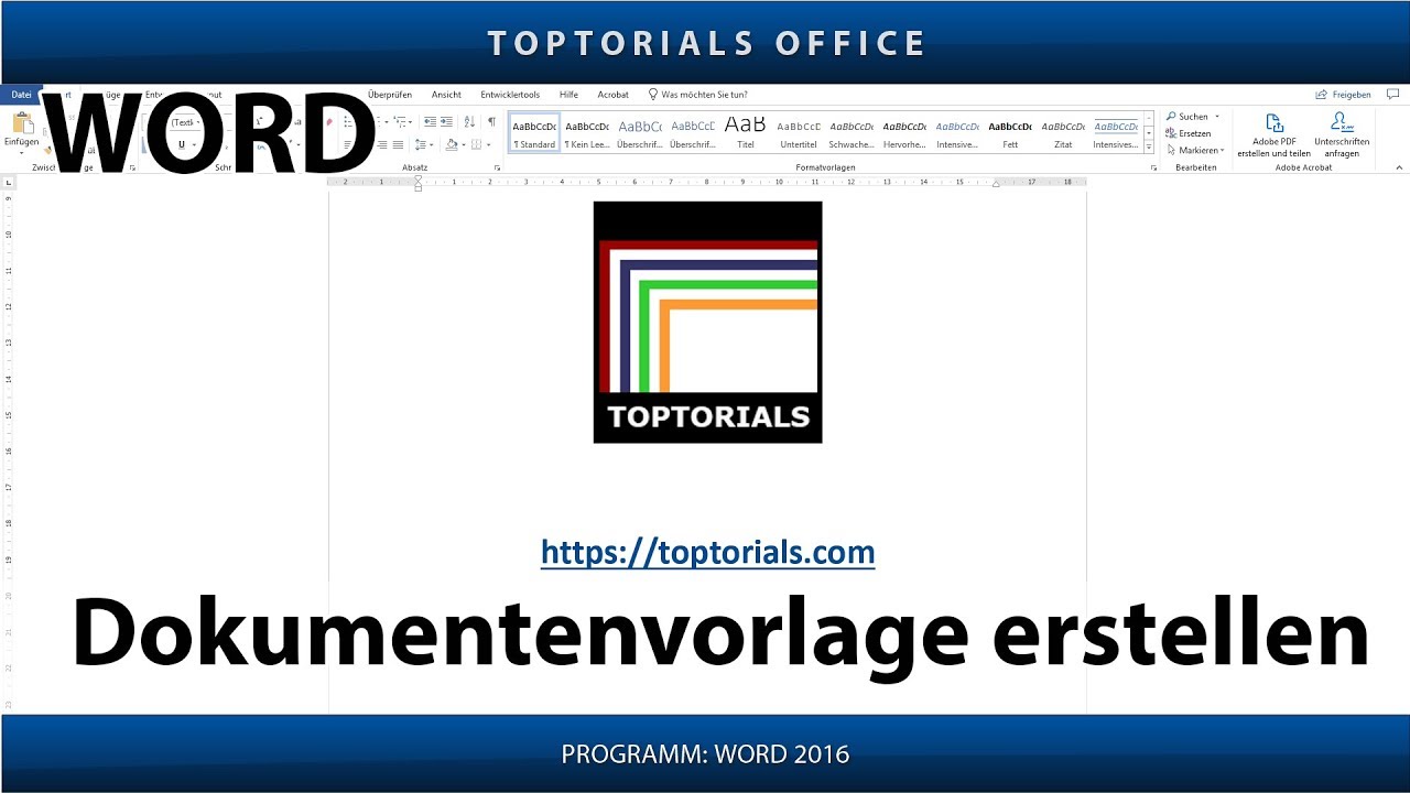 Dokumentenvorlage In Word Erstellen Youtube