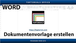 Dokumentenvorlage in Word erstellen