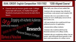 What is Dual Credit English?