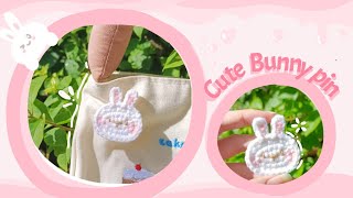 Crochet a cute bunny pin ❤️ bunny hairclip | Hướng dẫn móc pin cài áo thỏ 🐰🐰 Crochet a cute bunny pin ❤️ bunny hairclip | Hướng dẫn móc pin cài áo thỏ 🐰🐰