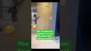 Nba Youngboy Son Kentrell Jr Just Casually Walking Up The Wall