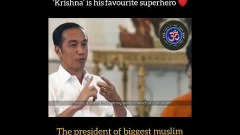 Indonesian president Joko Widodo saying About Lord Krishna🙏