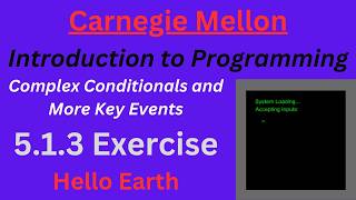 CM Intro to Programming  Unit 5 Lesson 1 Hello Earth