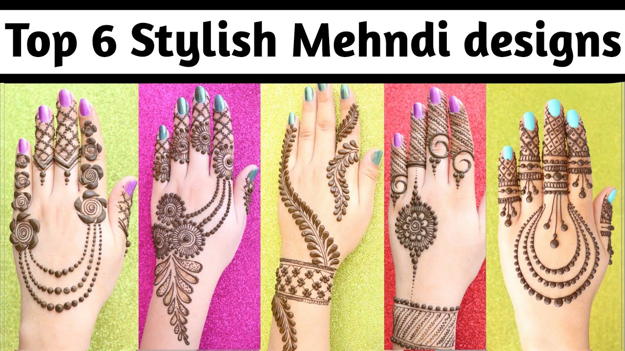 Easy Stylish 6 Mehndi designs - beautiful simple Mehndi designs back ...