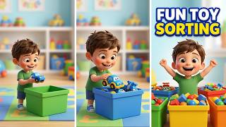 Colors of the Rainbow — Sorting Toys with Max and Emma