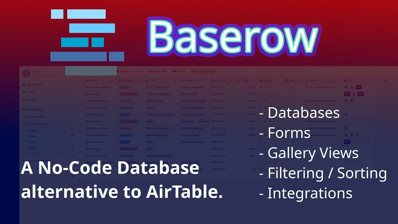 Baserow - No Code Data