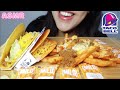 ASMR TACO BELL SPICY BEEF GRILLED CHEESE NACHO FRIES &amp; DOUBLE DECKER TACO