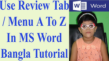 Use Review Tab / Menu A To Z In MS Word Bangla