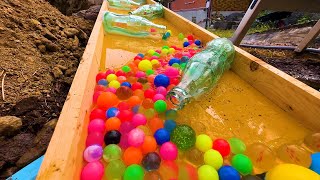 Marble Run Enjoyed in Nature ☆ Fun Time with Rolling Balls ASMR