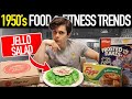 Following 1950's FOOD & FITNESS TRENDS For A Day | Jello Salad + Steve Reeves Full Body Workout