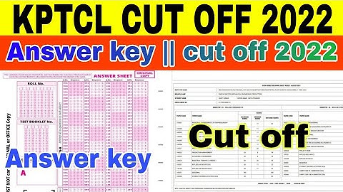 KPTCL Junior assistant cut off 2022|Junior assistant cut off marks|kptcl cut off 22|kptcl answer key