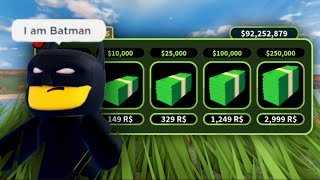 The Grind To 100 Million Cash With BATMAN… (Roblox Jailbreak)