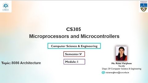 KTU CS305 MICROPROCESSORS MODULE 1 - 8086 Architecture