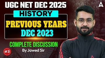 UGC NET History | UGC NET History Previous Years Dec 2023 #3 By Jawed Sir