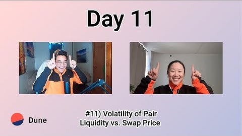 Day 11: Volatility of Pair Liquidity vs. Swap Price (via std dev of % diff.)  for Uniswap v2