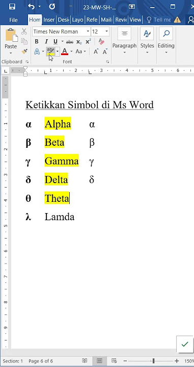 Cara Ketikkan Simbol alfa beta Gamma Delta Theta Lamda di Ms Word #word #microsoftexcel #msword
