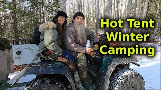 Alaska Winter Camp And Skillet pizza
