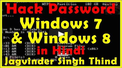 ✅ How to Hack Password in Windows 7 and Windows 8  in Hindi