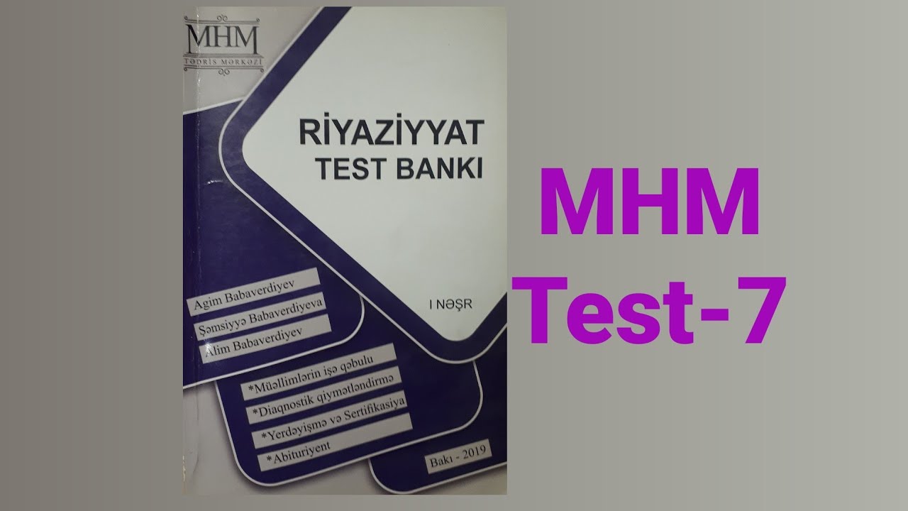 MHM.Tənliklər sistemi.Test-7