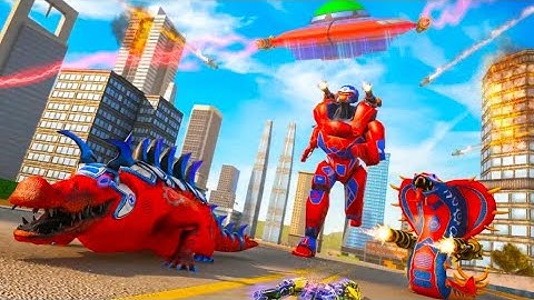Anaconda Robot Transform Games Video : Mega Robot Jet Snake Crocodile Transformation Game