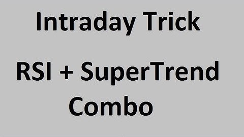 Intraday Trick - RSI + Supertrend combo by Smart Trader of NSE Intraday strategy