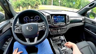 2023 SsangYong Musso [GRAND 4x4 202hp] | POV Test Drive | Interior material and audio system review