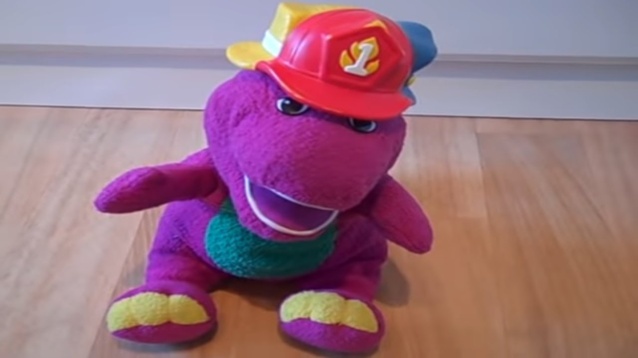 Fisher price Silly Hats Barney talking,singing activity toy - YouTube