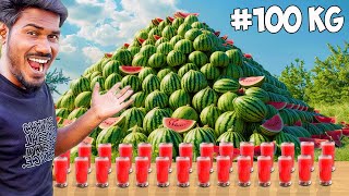 100 kg Watermelon = How many Glasses Watermelon Juice | Watermelon Experiment