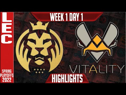 MAD vs VIT Highlights | LEC Spring 2022 W1D1 | MAD Lions vs Team Vitality