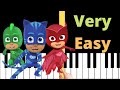 PJ Masks Theme Song - VERY EASY Piano Tutorial