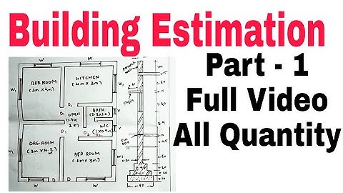 Building Estimation | Estimation of Building | Estimation and Costing | House Estimation 2024
