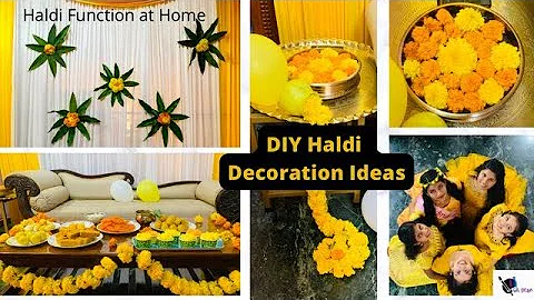 Haldi Decoration Ideas | Haldi Function at Home | DIY Haldi Decor Ideas for home|Haldi song & dance