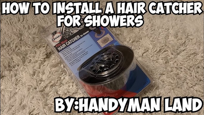 Square Hair Catcher for Shower Drain in Matte Black - Danco