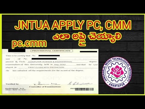 APPLY PC,CMM JNTUA || process